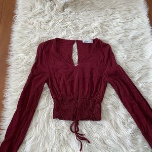 Maroon Hollister blouse😍
